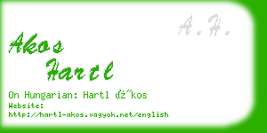 akos hartl business card